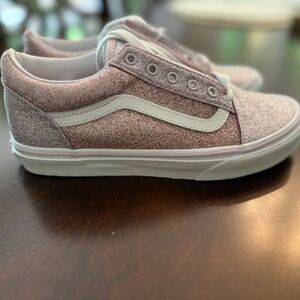 Vans Old Skool Glitter Pink Juniors Size 5.0